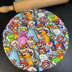 Video Game / Red White Dot Reversible KitchenAid Mixer‎ Mixing Bowl Cover Baking